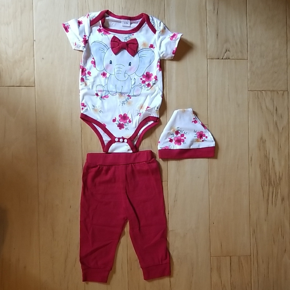 Adorable Elephant Baby Outfit with Hat